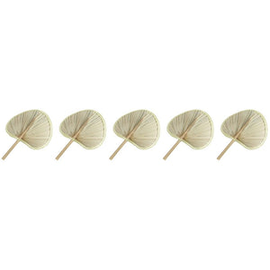 Woven Handmade Banana Leaves Fans Assorted Color Natural Cooling 5Pcs
