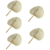 Woven Handmade Banana Leaves Fans Assorted Color Natural Cooling 5Pcs
