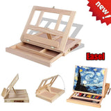 Wooden Easel Painting Table with Drawers for Storage HB Pencils Brushes and Paint Tools In Australia - Darrahopens