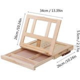 Wooden Easel Painting Table with Drawers for Storage HB Pencils Brushes and Paint Tools In Australia - Darrahopens