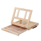 Wooden Easel Painting Table with Drawers for Storage HB Pencils Brushes and Paint Tools In Australia - Darrahopens