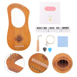 1Set Beginner Friendly 7 String Lyre Harp Kit Brown Wood Portable Lyra Harp Instrument In Australia - Darrahopens