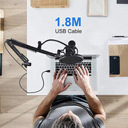 USB Condenser Microphone Bundle Kit,192KHZ/24BIT Professional Cardioid Computer Mic with Adjustable Scissor Arm Stand Shock Mount and Gain Knob for Recording,for Podcasting,Gaming In Australia - Darrahopens