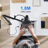 USB Condenser Microphone Bundle Kit,192KHZ/24BIT Professional Cardioid Computer Mic with Adjustable Scissor Arm Stand Shock Mount and Gain Knob for Recording,for Podcasting,Gaming In Australia - Darrahopens