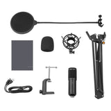 USB Microphone 24Bit/192KHZ Gaming PC Metal Mic Boom Arm Plug & Play,Shock Mount Kit Recording,Gaming,Podcast,Online Chat,Streaming,Home Studio,YouTube,Computer Mic for PS4/5 PC Gamer