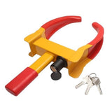Universal Wheel Lock,Heavy Duty Tire Lock,Automotive Anti-Theft Lock for Cars,SUVs,Motorcycles,Golf Carts,Bright Color for Deterrence,with 3 Locks (Yellow-Red),LOCK-5-RED In Australia - Darrahopens