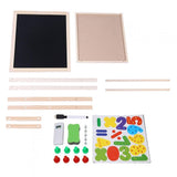 Art Easel for Kids Wooden Toddler Easel Double Sided Standing Chalkboard Dry Erase Board for Kids Toddler Drawing Board with Accessories,Blackboard & Whiteboard for Kids