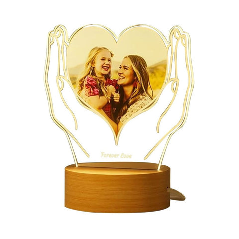 Personalized Couples Gifts,Acrylic Plaque Personalised Night Light Birthday Gifts For Custom Valentine's Day Gift With Photo Anniversary Memorial Gifts For Couples Christmas Graduati