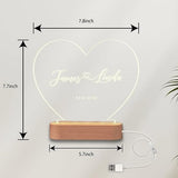 Personalized Couples Gifts,Acrylic Plaque Personalised Night Light Birthday Gifts For Custom Valentine's Day Gift With Photo Anniversary Memorial Gifts For Couples Christmas Graduati