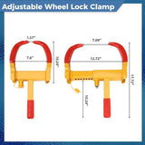 Wheel Lock,Universal Vehicle Wheel Clamp Lock with 2 Keys,Adjustable Anti-Thief Security Tire Locks for Wheels Up to 12" Width,Fit Cars,Trucks,Golf Carts,ATVs,RVs