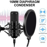 USB Gaming Microphone Streaming Podcast PC Microphone Condenser Mic Kit with Flexible Arm for Gaming Recording Singing PS4 Computer Studio Laptop In Australia - Darrahopens