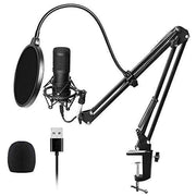 USB Streaming Podcast Pc Microphone Professional Studio Cardioid Condenser Mic Kit with Sound Card Boom Arm Shock Mount Filter,for Karaoke Gaming Recording In Australia - Darrahopens