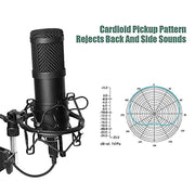 USB Streaming Podcast Pc Microphone Professional Studio Cardioid Condenser Mic Kit with Sound Card Boom Arm Shock Mount Filter,for Karaoke Gaming Recording In Australia - Darrahopens