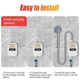 Hot Water Heater Digital Display Instant Heating Machine 110V Tankless Water Heater for Bathroom Hot Water Shower 3500W