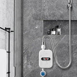 Electric Water Heater for Shower,Instant Heating Without Water Storage Preheating,Mini Small Constant Temperature Instant Heating Electric Water Heater Shower Shower Set,White In Australia - Darrahopens