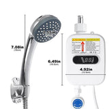 3500W 220V Mini Water Heater Hot Electric Tankless Household Bathroom Faucet with Shower Head LCD Temperature Display In Australia - Darrahopens