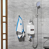 3500W 220V Mini Water Heater Hot Electric Tankless Household Bathroom Faucet with Shower Head LCD Temperature Display In Australia - Darrahopens