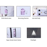Portable Sewing Machine,Mini Sewing Machine Handheld Electric Sewing Machines 12 Stitches for Beginners Kids