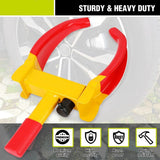 1 Heavy-Duty Trailer Wheel Lock Clamp,Adjustable Universal Wheel Lock for Carts Boats,with 2 Keys