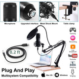 USB Microphone,PC Podcast Microphone Kit with Arm Stand,Professional Condenser Mic for Recording In Australia - Darrahopens
