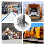 Adjustable Folding Step in Plated Silver Stainless Steel for Trucks and Trailers