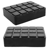 2Pcs Black Car Lifting Jack Rubber Pads with Shock Absorption for Stable Vehicle Maintenance