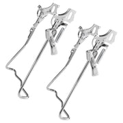 2Pcs Plated Silver Metal Bike Kickstand for Bicycle Easy Use Quick Release Fast Removal