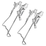 2Pcs Plated Silver Metal Bike Kickstand for Bicycle Easy Use Quick Release Fast Removal