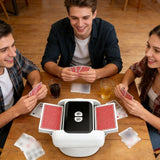 Automatic Card Shuffler Large Capacity Silent Design for Poker Texas Holdem, Rechargeable Battery Included for Game Night Entertainment