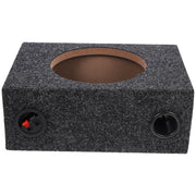 8 Inch Sealed Subwoofer Enclosure for Car Audio with Plush and Wood