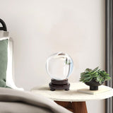 Crystal Ball 150mm Clear Crystal Ball Artificial Glass Crystal Ball Magic Healing Crystal Sphere Ball Lense Ball with Wooden Stand In Australia - Darrahopens