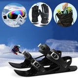 Mini Short Ski Skates for Snow，Mini Short Ski Skates for Snow Pro Version，Adjustable Short Mini Ski Skates，Short Snowskates