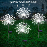 Solar Firework Lights, Garden Lights 4 Pack 120 LED Decorative Lights, Solar DIY Decorative Starburst Lights (Cool White)