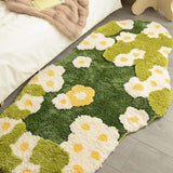 3D Stereo Irregular Rug Flowers Grass Moss Rug for Living Room Bedroom Home Aesthetic Decor Floor Mat Indoor (Moss D 31.5 * 61in) In Australia - Darrahopens