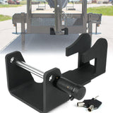 Heavy-Duty Gooseneck Trailer Lock, Gooseneck Lock Fit for Heavy Trailers, Livestock Haulers and RVs - Black