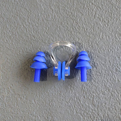 1 Pack Silicone Boxed Nose Clip Earplugs Set, Reusable, Child and Adult Waterproof Earplugs and Nose Clip for Swimming, Showers