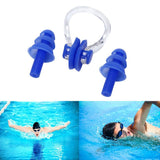 1 Pack Silicone Boxed Nose Clip Earplugs Set, Reusable, Child and Adult Waterproof Earplugs and Nose Clip for Swimming, Showers