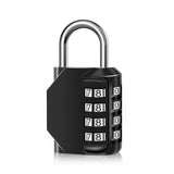 Combination Lock Waterproof 4 Digit Padlocks with Combination Code, Zinc Alloy Combination Lock for Door, Storage, Black (1PCS) In Australia - Darrahopens