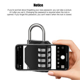 Combination Lock Waterproof 4 Digit Padlocks with Combination Code, Zinc Alloy Combination Lock for Door, Storage, Black (1PCS) In Australia - Darrahopens