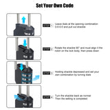 Combination Lock Waterproof 4 Digit Padlocks with Combination Code, Zinc Alloy Combination Lock for Door, Storage, Black (1PCS) In Australia - Darrahopens
