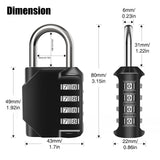 Combination Lock Waterproof 4 Digit Padlocks with Combination Code, Zinc Alloy Combination Lock for Door, Storage, Black (1PCS) In Australia - Darrahopens