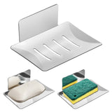 Soap Holder for Shower,Stainless Steel Soap Dish,Simple Bar Soap Tray,Wall Mounted Soap Stand with 3M Adhesive Back,Rustproof