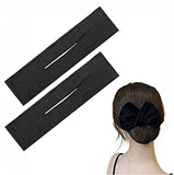 Easy DIY Donut Bun Maker - 2 Pieces for Women's Hair - Reusable Bun Maker for Hairstyle Bun Shaper with Cloth Hair Clip