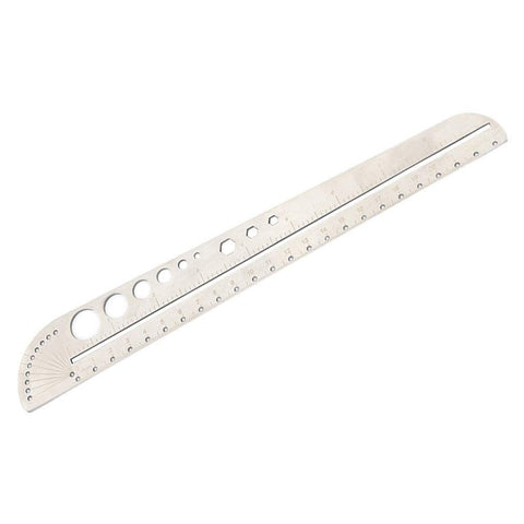 Stainless Steel Ruler Metal Straight Ruler Multifunctional Special Shaped Ruler Heavy Duty Edges Ruler