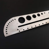 Stainless Steel Ruler Metal Straight Ruler Multifunctional Special Shaped Ruler Heavy Duty Edges Ruler