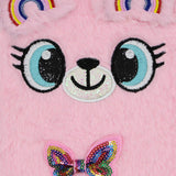 Lovely Animals Notebook Kids Plush Diary for Girls Teens Fuzzy Journal Writing Pad A5 Lined Cute & Creative