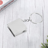 1Pcs tape measure tool Small Retractable Tape Measure Pendant Portable Square High Precision Tape Measure with Key measuring