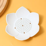 Lotus Shower Steamer Tray, Silicone Soap Dish, 2 Pack Lotus Flower Shape Shower Steamer Tray Small Self Draining Bar Soap Holder
