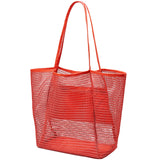 Beach Bag for Women Mesh Beach Tote Bag Casual Large Foldable Shoulder Handbag  Bag for Vacation VERSATILE USE In Australia - Darrahopens