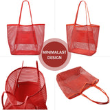 Beach Bag for Women Mesh Beach Tote Bag Casual Large Foldable Shoulder Handbag  Bag for Vacation VERSATILE USE In Australia - Darrahopens